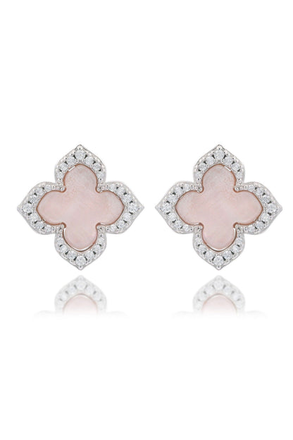 SYDNEY SOIRÉE FAIRWATER MOTHER OF PEARL STUD EARRINGS SILVER