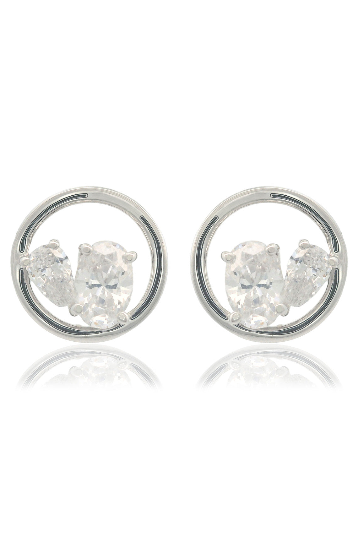 CHIC NOEL TOI ET MOI CIRCLE EARRINGS SILVER