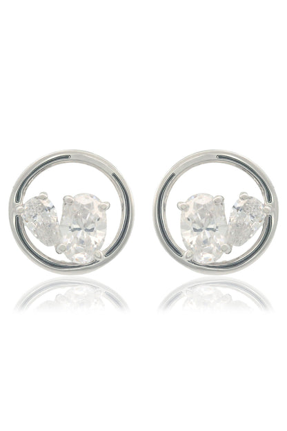CHIC NOEL TOI ET MOI CIRCLE EARRINGS SILVER