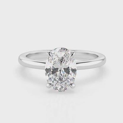 The Odette Oval Solitaire Engagement Ring