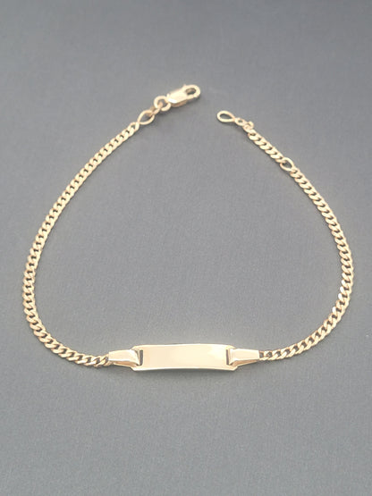 9ct Yellow Italian Baby ID Bracelet