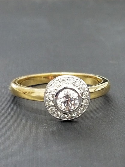 Natural Two Tone Pave Bezel