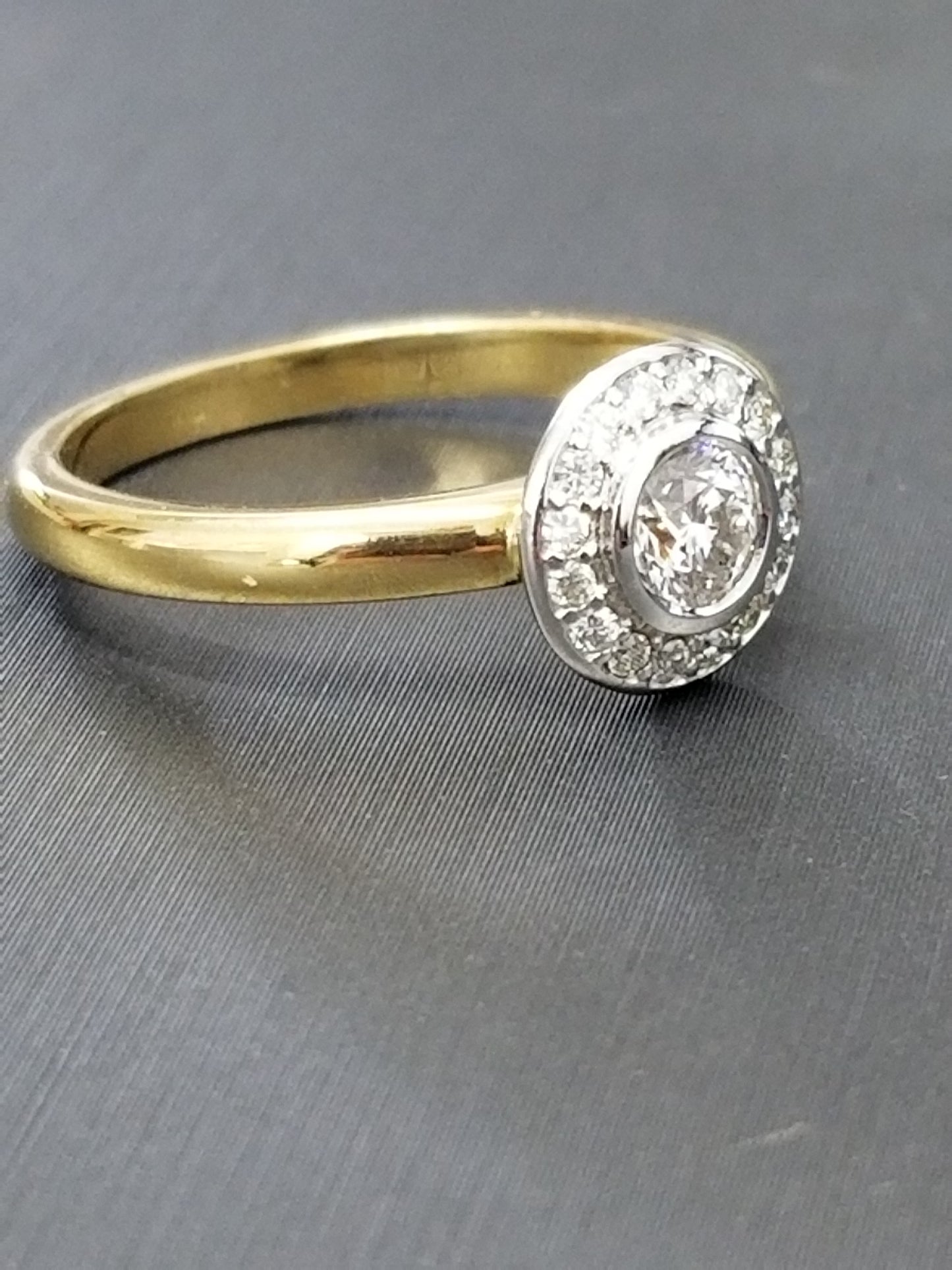 Natural Two Tone Pave Bezel