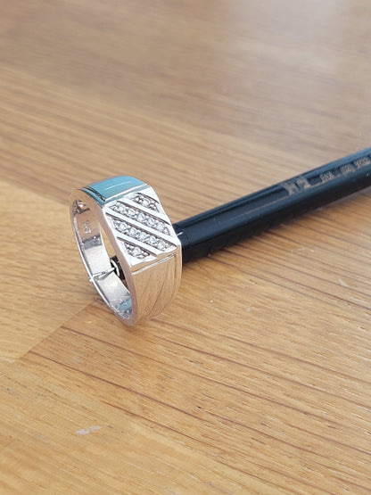 Silver Crossway CZ Dress