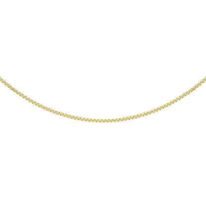 9K Yellow Gold 22 Diamond Cut Box Chain 50cm