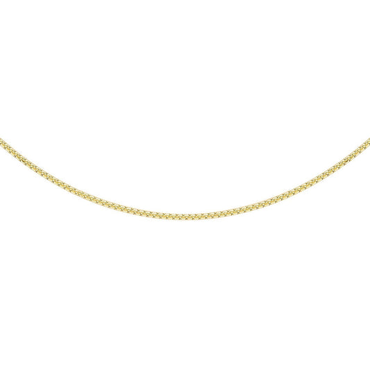 9K Yellow Gold 22 Diamond Cut Box Chain 50cm