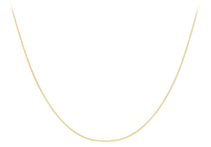 9K Yellow Gold Solid Venetian Box Chain 40-45cm