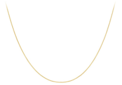 9K Yellow Gold Solid Venetian Box Chain 45-50cm