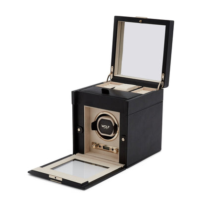 Wolf Palermo Single Watch Winder Black