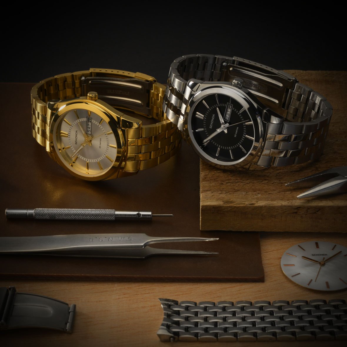 Sekonda Men's Classic Gold Plated Bracelet Watch