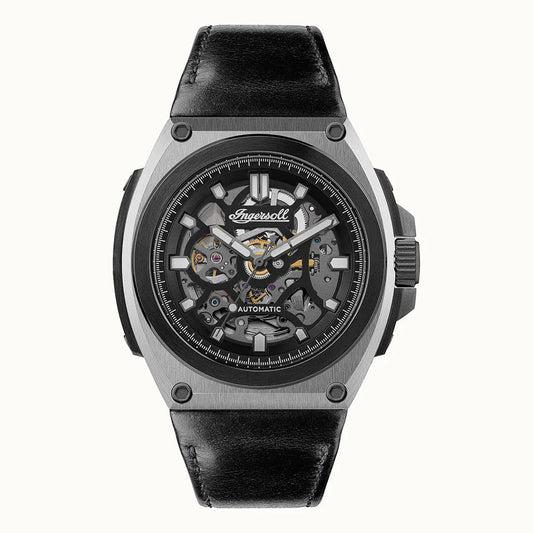 Ingersoll The Motion Automatic  Black Leather Watch
