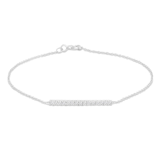 Diamond Bracelet with 0.15ct Diamonds in 9K White Gold