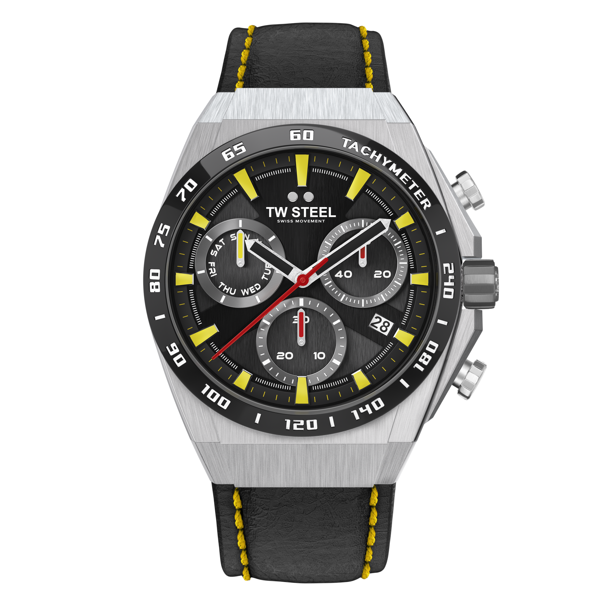 TW Steel Fast Lane Quartz Watch, Grey, 48 mm, Leather strap, 10 atm, S -  Iguana Sell AU