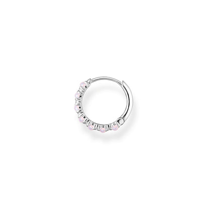 Thomas Sabo Single Hoop Earring Pink Stones Silver