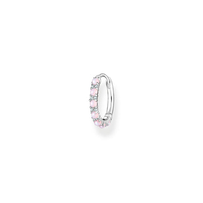 Thomas Sabo Single Hoop Earring Pink Stones Silver