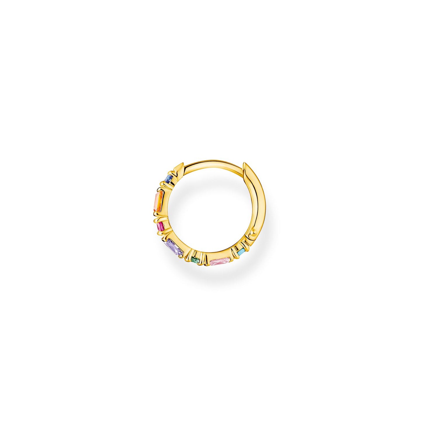 Thomas Sabo Single Hoop Earring Colourful Stones Gold