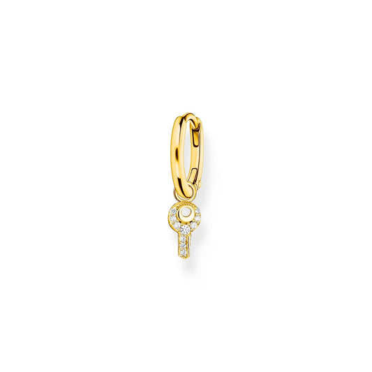 Thomas Sabo Single hoop earring with key pendant gold