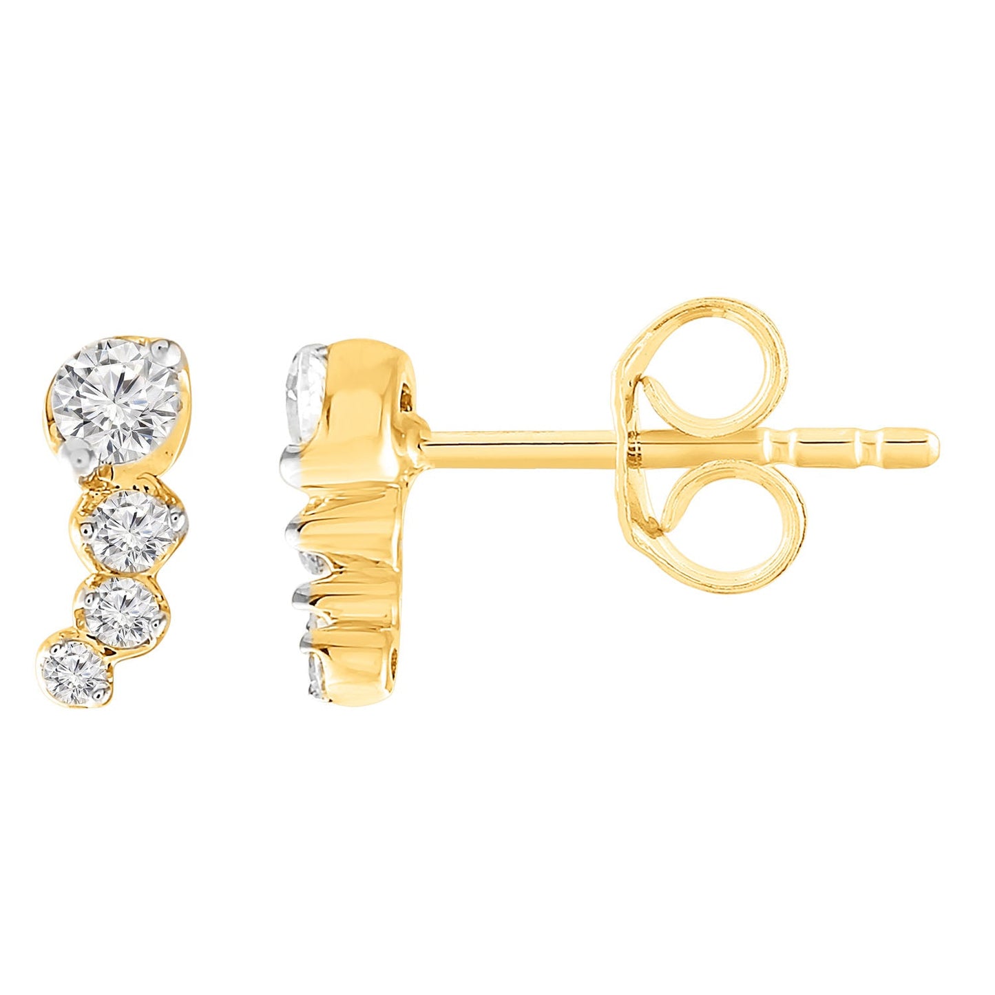 Diamond Fashion Earrings with 0.15ct Diamonds in 9K Yellow Gold