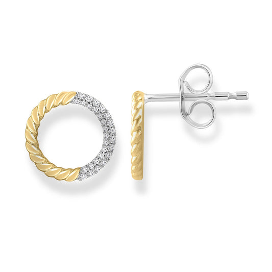 Diamond Earrings with 0.23ct Diamonds in 9K Yellow Gold