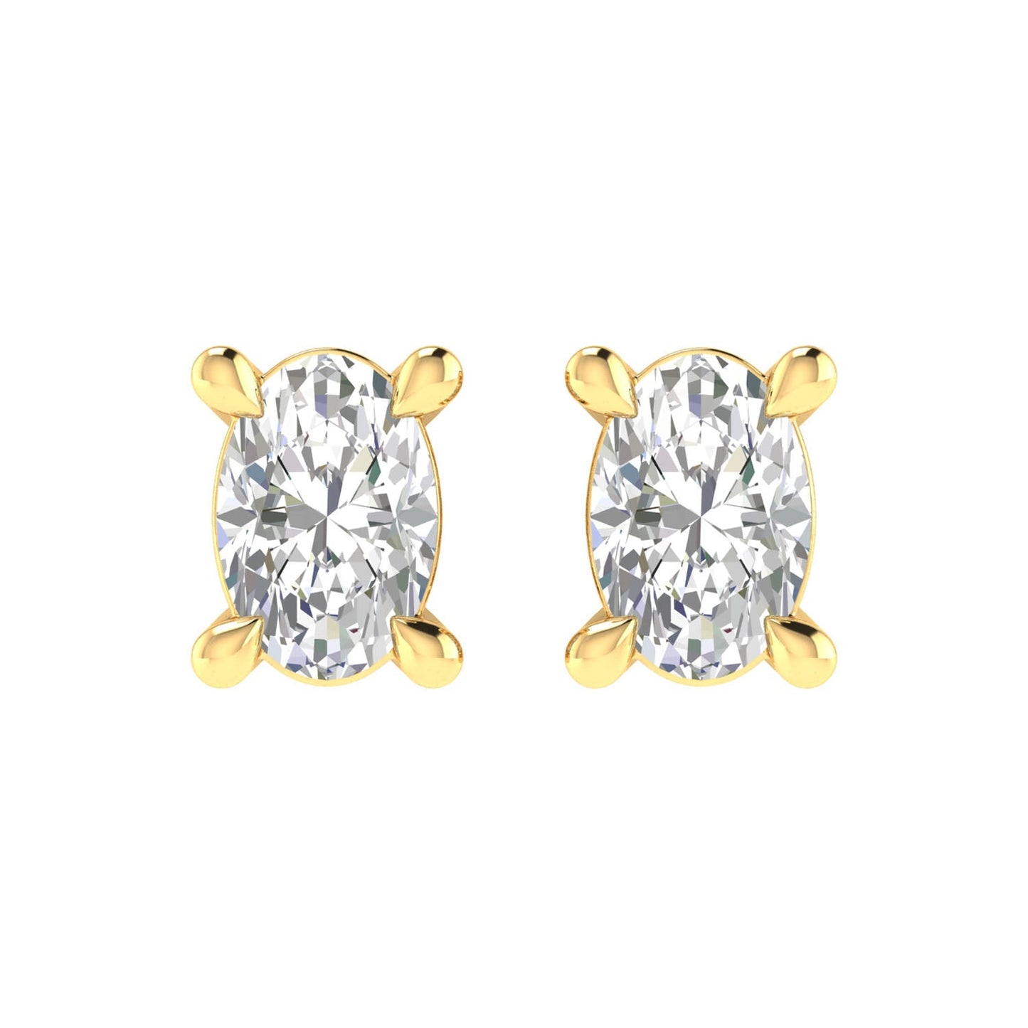 Diamond Stud Earrings with 0.25ct Diamonds in 9K Yellow Gold