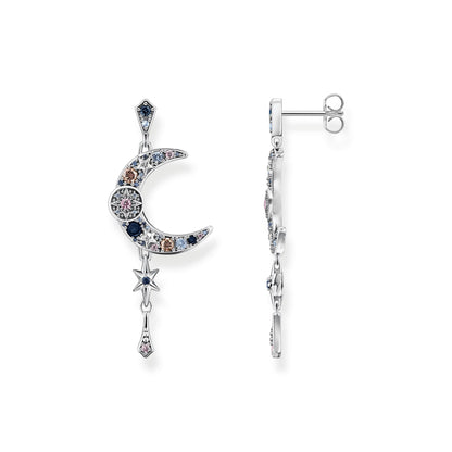 Thomas Sabo Earrings royalty moon colourful stones