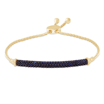 Diamond and Sapphire Bracelet in 9K Yellow Gold