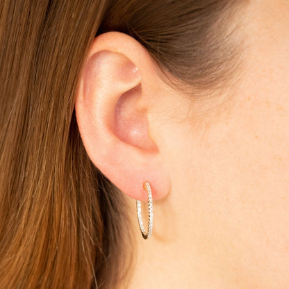 Inside Out Hoops with 0.50ct Diamonds in 9K Yellow Gold