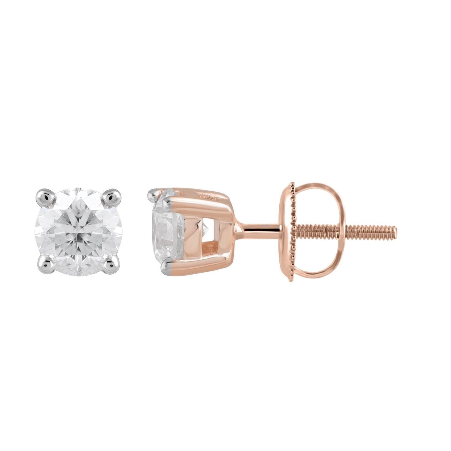 Stud Earrings with 0.50ct Diamonds in 9K Rose Gold