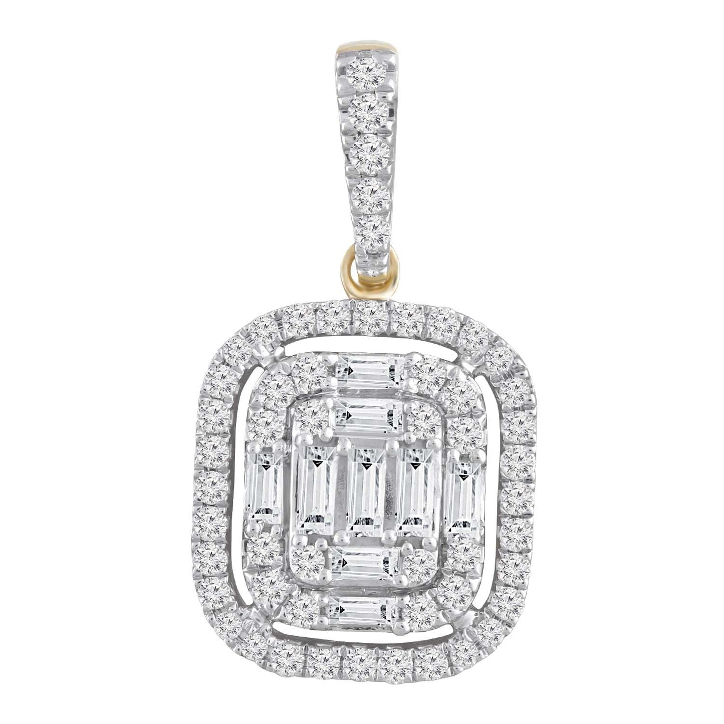 Cluster Pendant with 0.50ct Diamond in 9K Yellow Gold