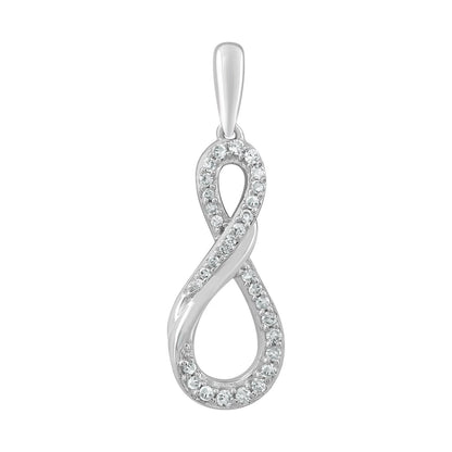 Pendant with 0.10ct Diamonds in 9K White Gold