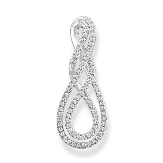Diamond Pendant with 0.15ct Diamonds in 9K White Gold