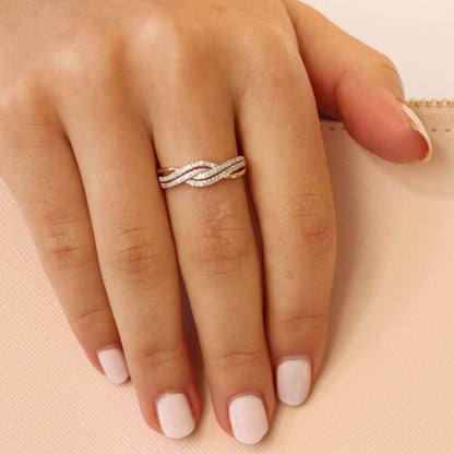 Ring with 0.17ct Diamond in 9K Yellow Gold