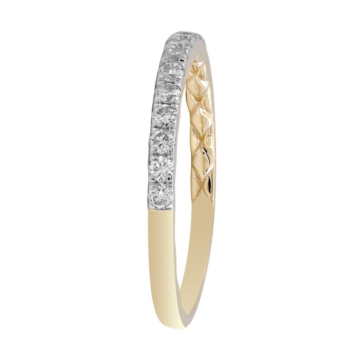 Diamond Band Ring with 0.25ct Diamonds in 18K Yellow Gold