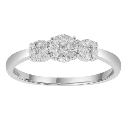 Ring with 0.33ct Diamonds in 9K White Gold
