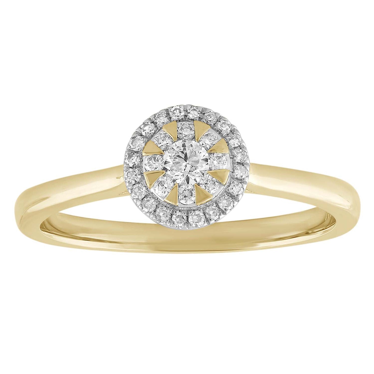 Ring with 0.20ct Diamond in 9K Yellow Gold