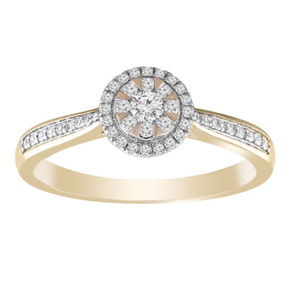 Ring with 0.25ct Diamond in 9K Yellow Gold