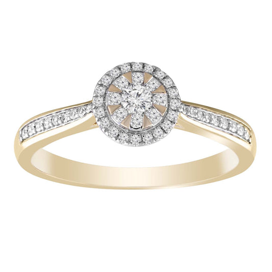 Ring with 0.25ct Diamond in 9K Yellow Gold