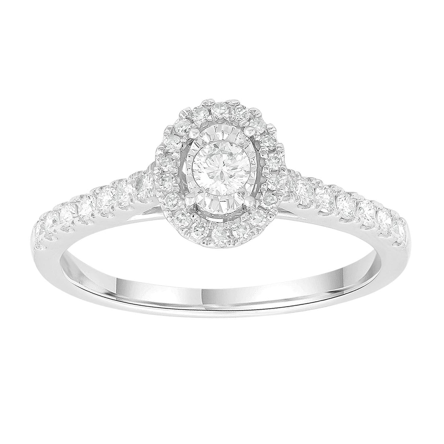 Ring with 0.33ct Diamonds in 9K White Gold