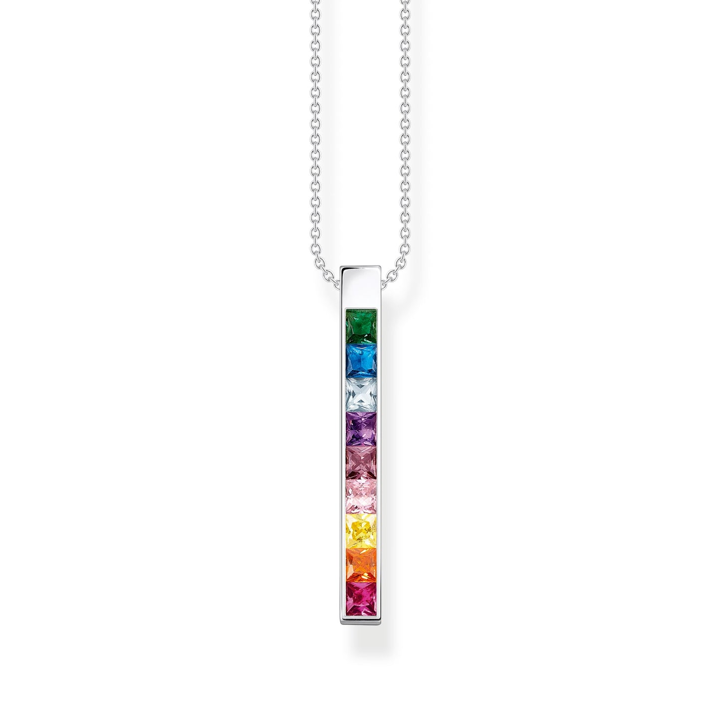 THOMAS SABO Necklace colourful stones silver