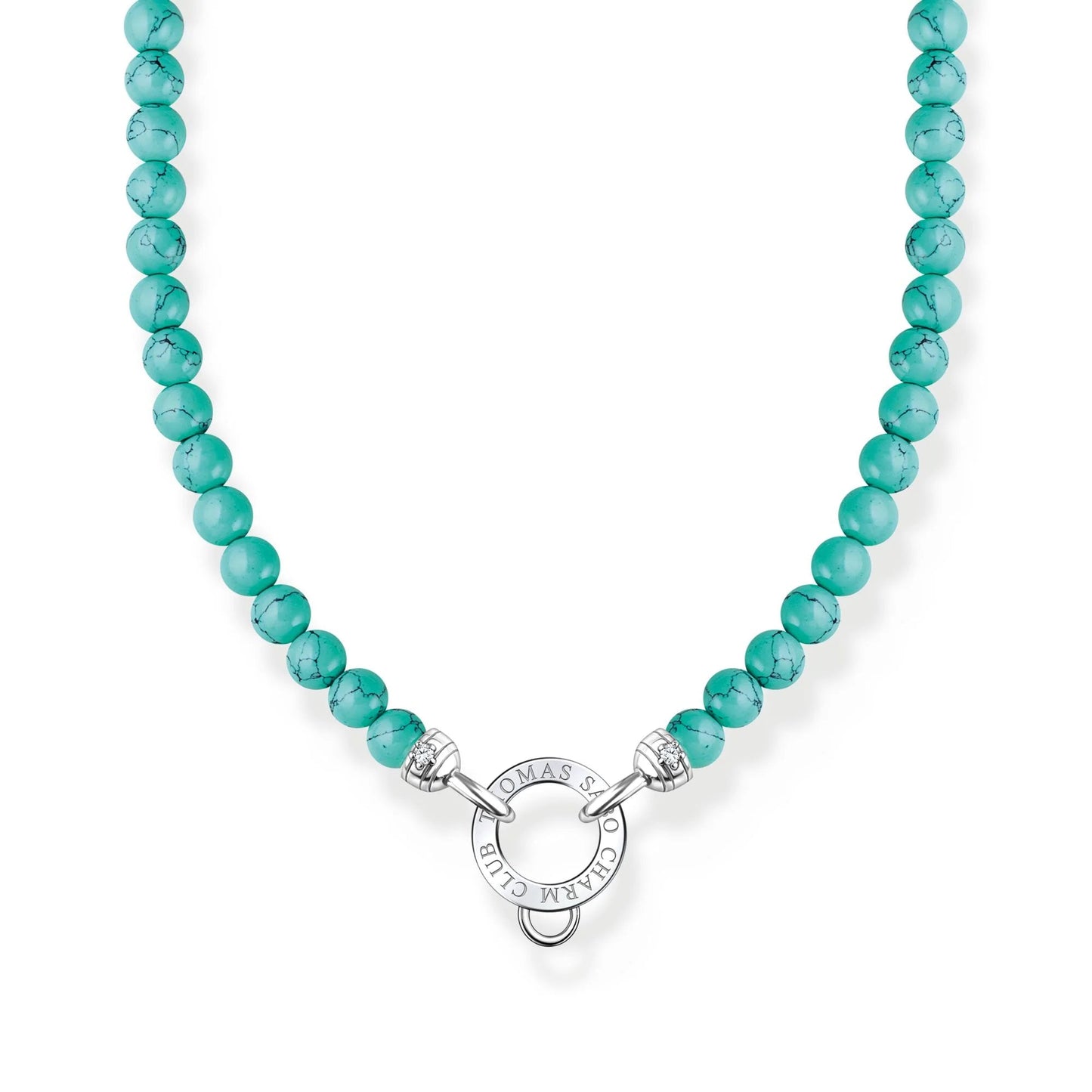 THOMAS SABO Turquoise Beads Charm Necklace