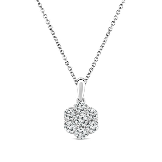 1.00ct Lab Grown Diamond Necklace in 18K White Gold