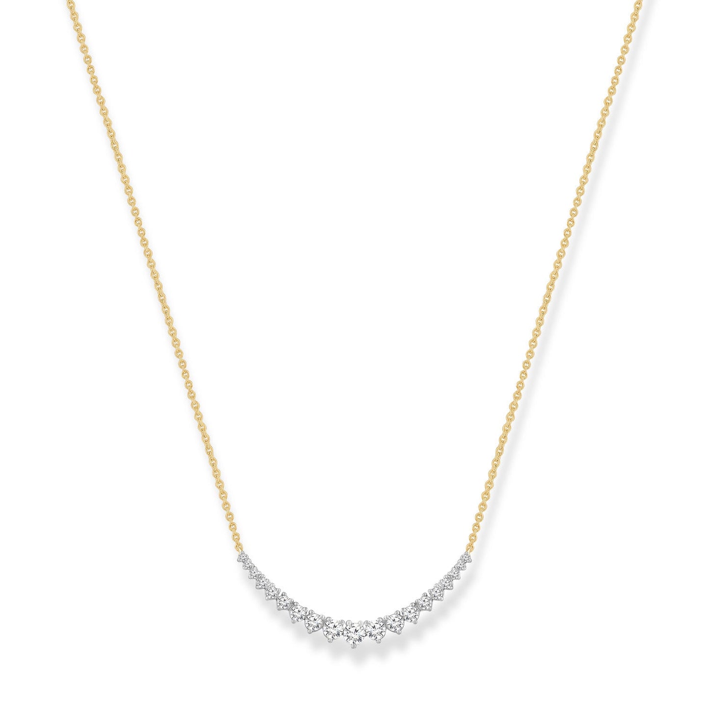 Diamond Necklace with 0.50ct Diamonds in 9K Yellow Gold