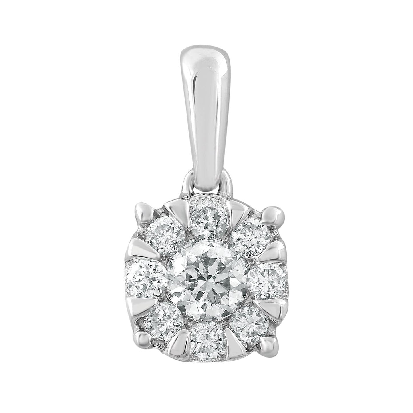 Pendant with 0.25ct Diamonds in 9K White Gold