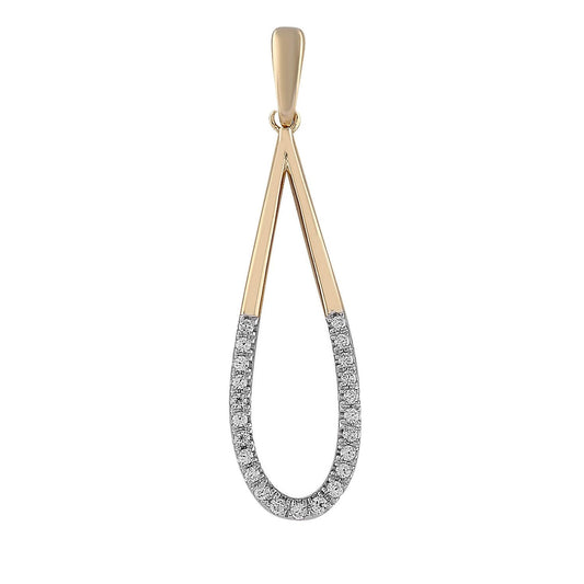 Pendant with 0.07ct Diamonds in 9K Yellow Gold