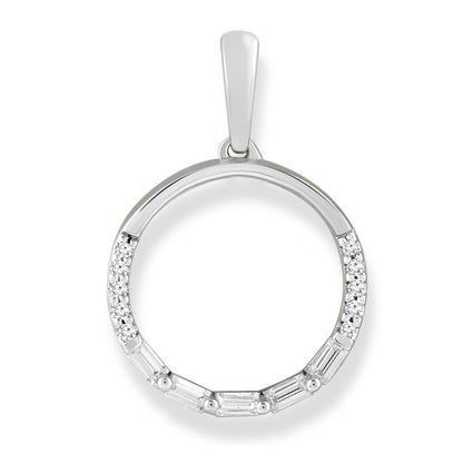 Diamond Pendant with 0.10ct Diamonds in 9K White Gold