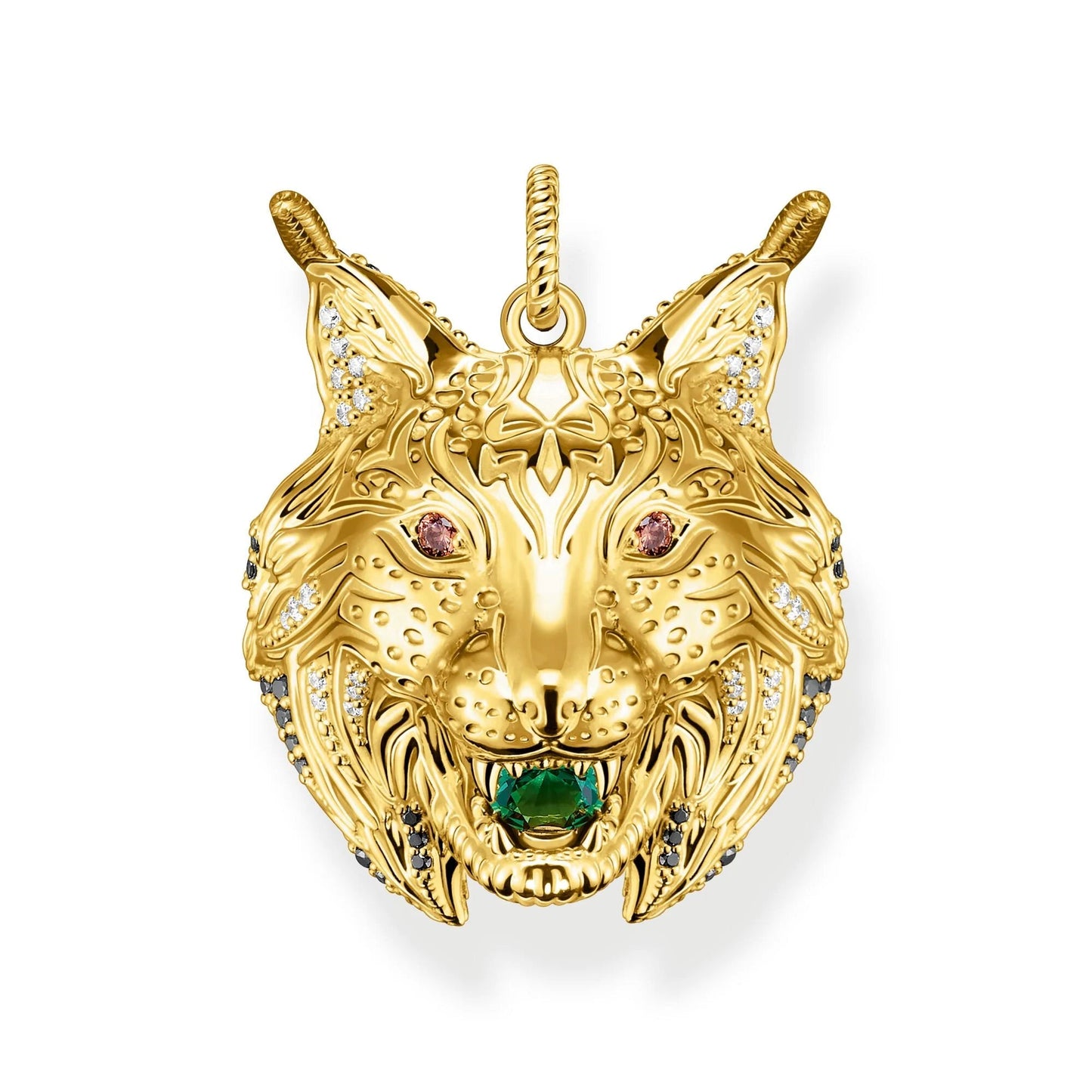 THOMAS SABO Lynx Head Gold Pendant