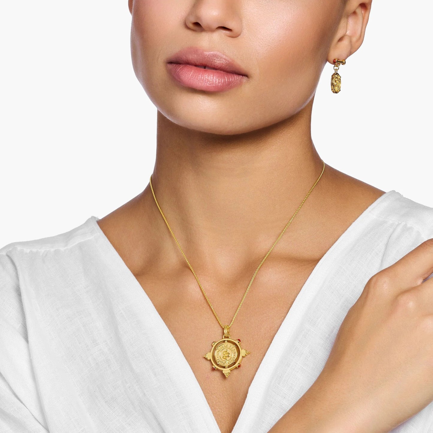 THOMAS SABO Rotating Coin Gold Pendant