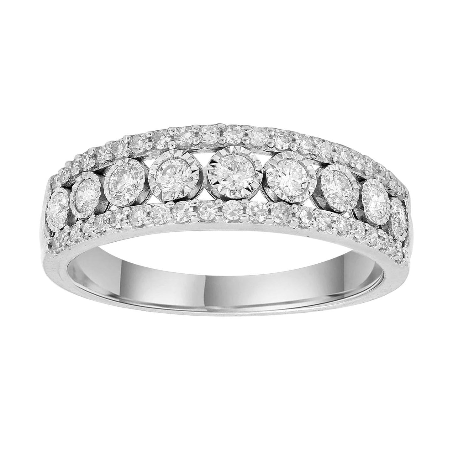 Ring with 0.50ct Diamonds in 9K White Gold