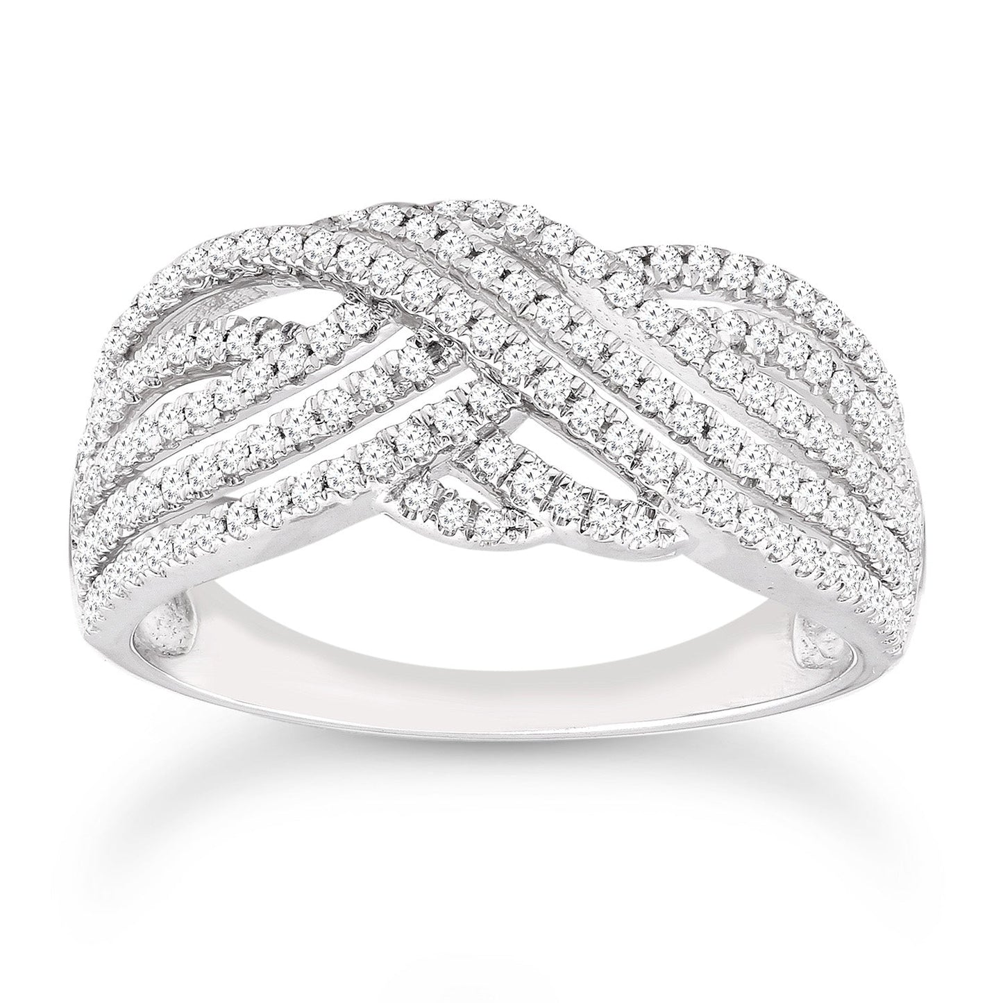 Diamond Ring with 0.48ct Diamonds in 9K White Gold