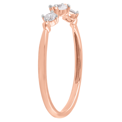 Ring with 0.20ct Diamonds in 9K Rose Gold